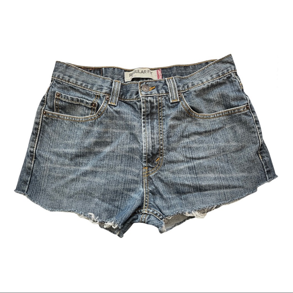 Levi’s 505 custom cut off shorts denim waist 32